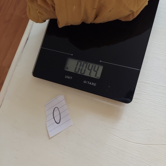 Harve Benard mustard yellow blouse w metallic gold pattern tie sleeves Sz medium - Picture 8 of 8